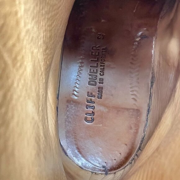 Cliff Dweller Boxer Women Size EU 42 US 12 Black Leather Vibram Cap Toe Boot - Picture 13 of 14